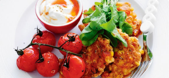 Chorizo & Toasted Corn Fritter with Smoked Paprika Dipping Sauce