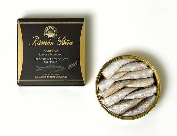 RAMON PENA - Small Sardines (Sardinillas) in SPICY Olive Oil (20/25) (130g)
