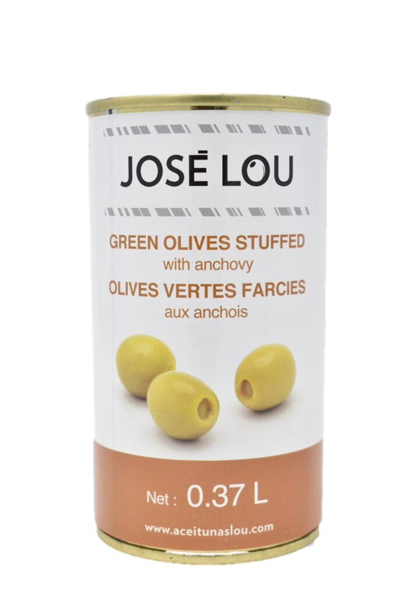JOSE LOU - Manzanilla Olives Stuffed with Anchovies (370g)